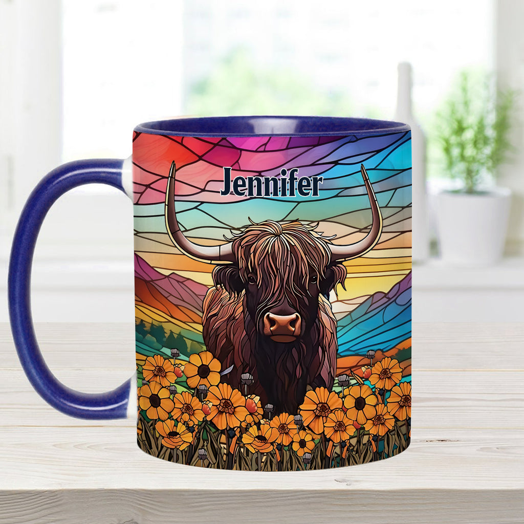 Love Highland Cow - Personalized Accent Mug
