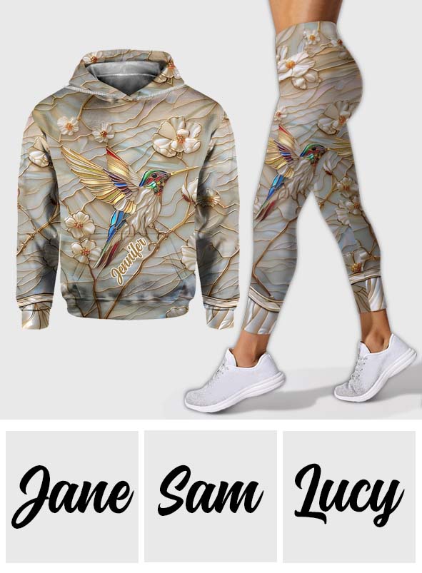 Beautiful Hummingbird - Personalized Hummingbird Hoodie and Leggings