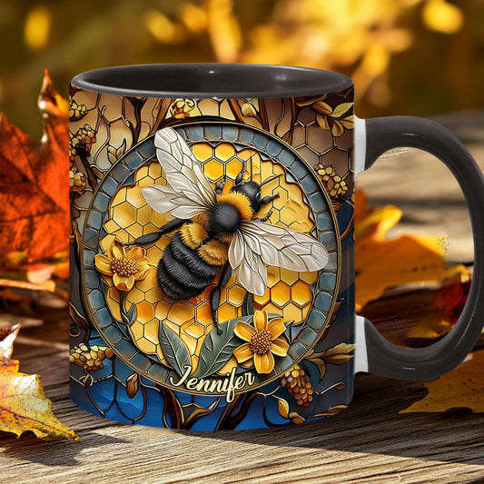 Personalisierte Tasse mit Bienenmotiv