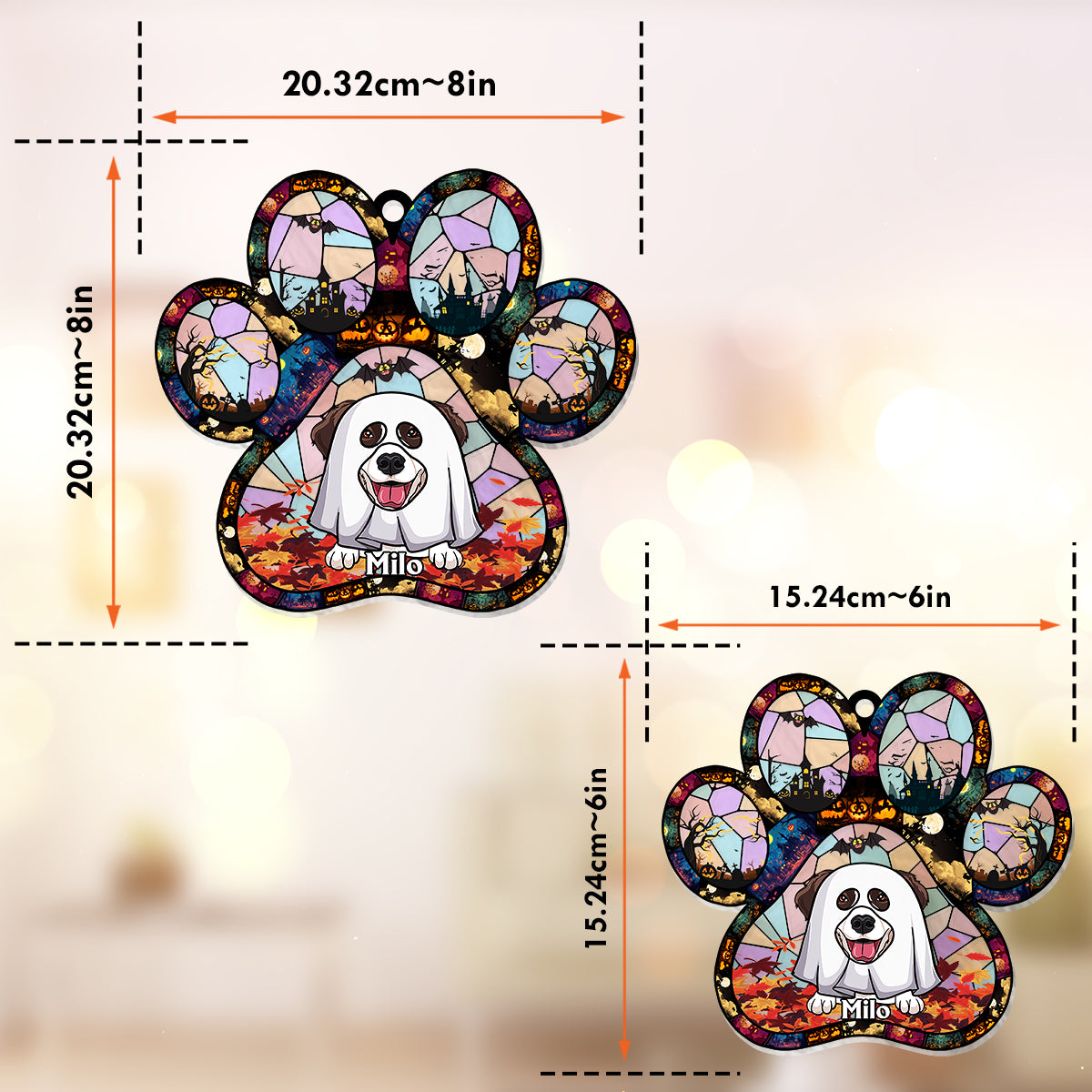 Hoffentlich magst du Hunde – Personalisierter Hunde-Fensterhänger als Sonnenfänger 