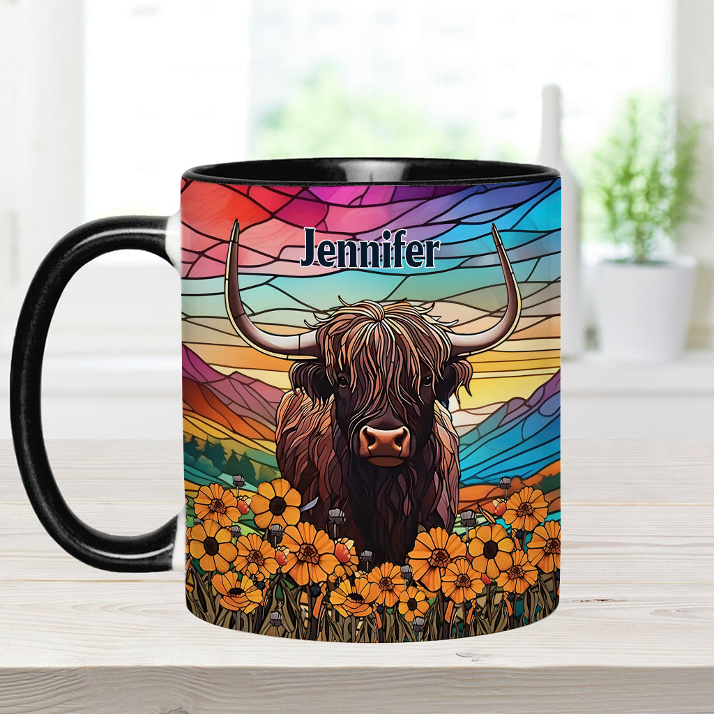 Love Highland Cow - Personalized Accent Mug