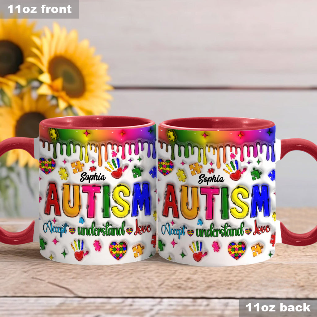 Autismus-Bewusstsein – Personalisierte Tasse mit Autismus-Motiv