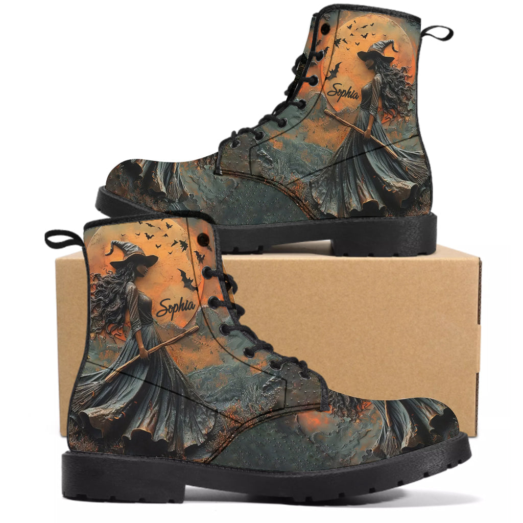 Wunderschöne Hexe – personalisierte Hexen-Lederstiefel