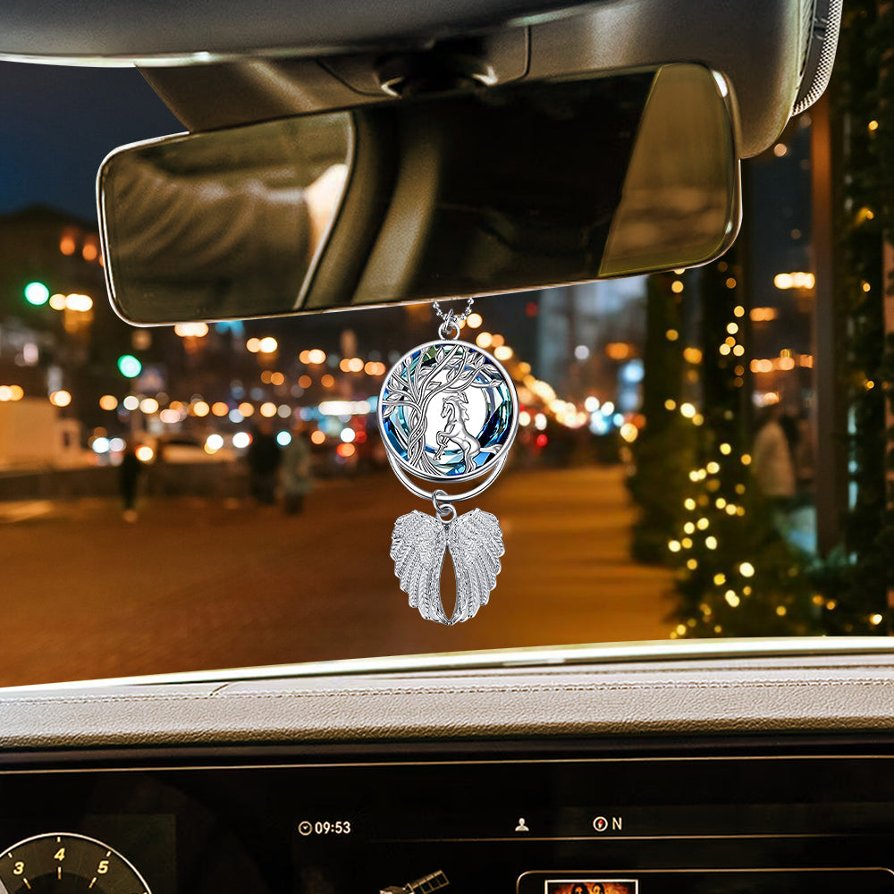 Für immer geliebt – Personalisierter Pferdeflügel-Anhänger