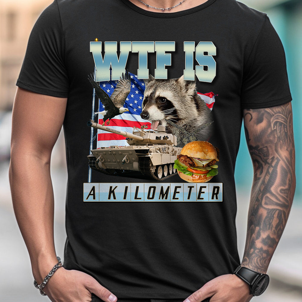 Was zum Teufel ist ein Kilometer? – Waschbär-T-Shirt und Hoodie