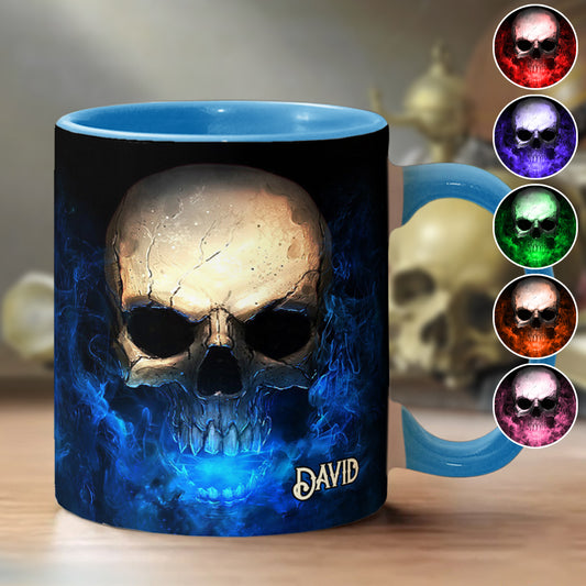 Eis und Feuer – Personalisierte Tasse mit Totenkopf-Akzent