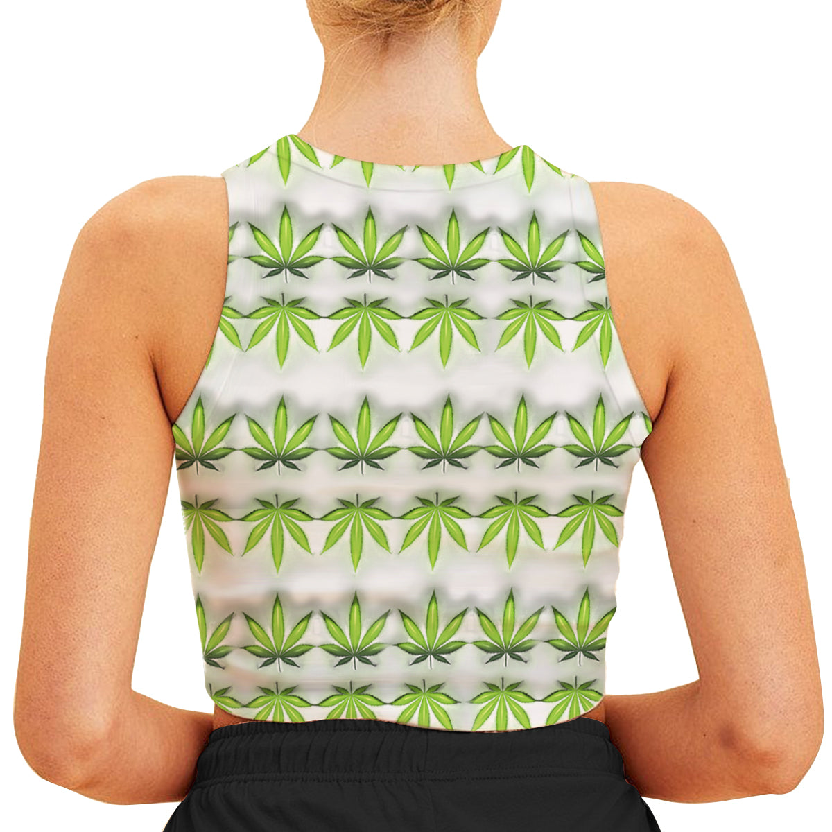 Hübsche kleine Kifferin – personalisiertes Tanktop für Cannabis-Crop-Top