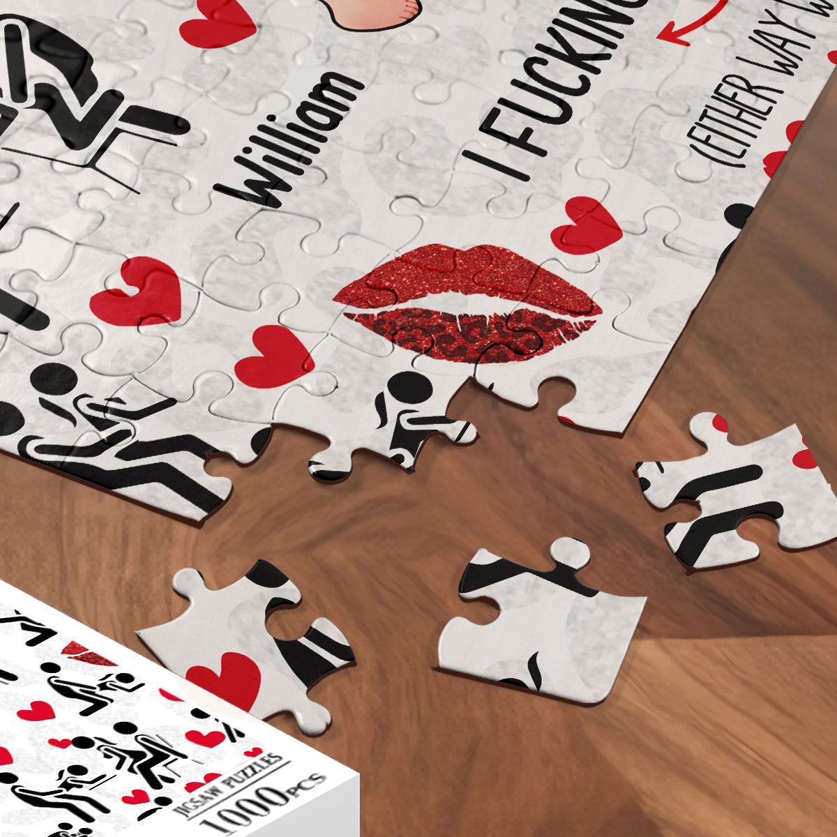 Ich liebe dich – personalisiertes Pärchen-Puzzle