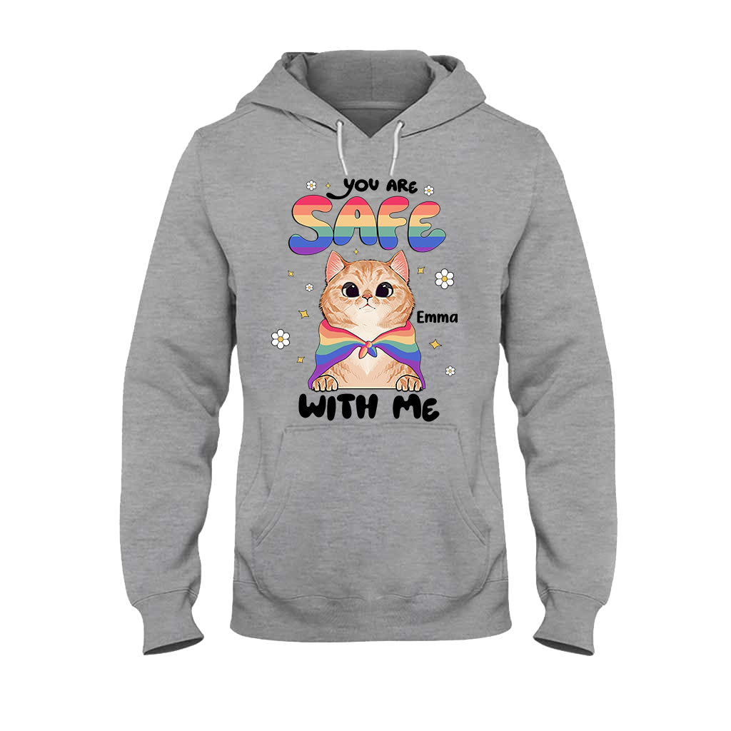 Du bist sicher – Personalisiertes LGBT-Unterstützungs-T-Shirt und Hoodie