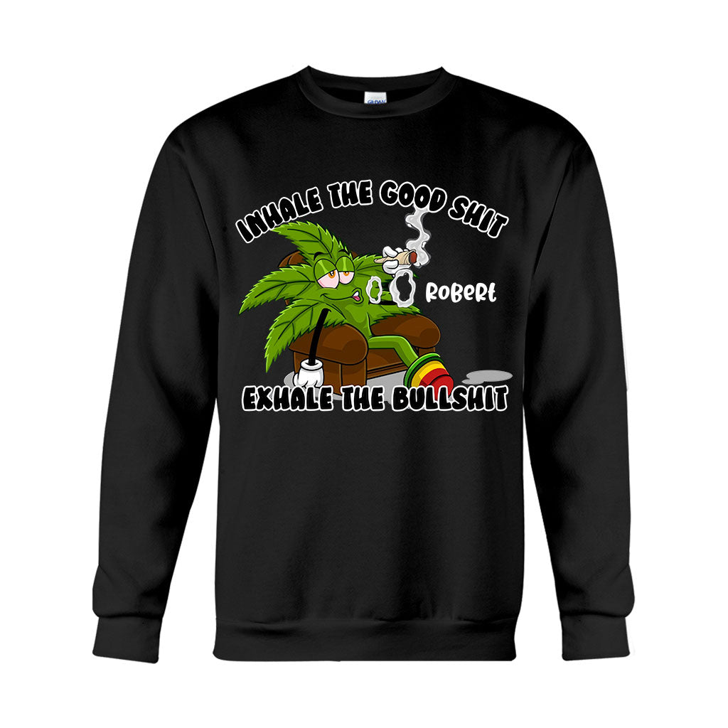 Inhaliere das Gute – personalisiertes Weed-T-Shirt und Hoodie