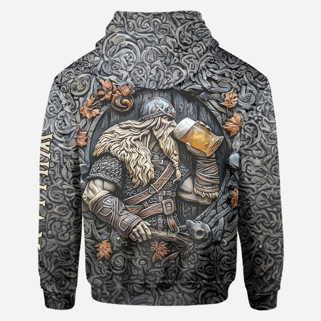 Wikingerkrieger-Trinklegende - Personalisiertes Wikinger-Allover-Shirt