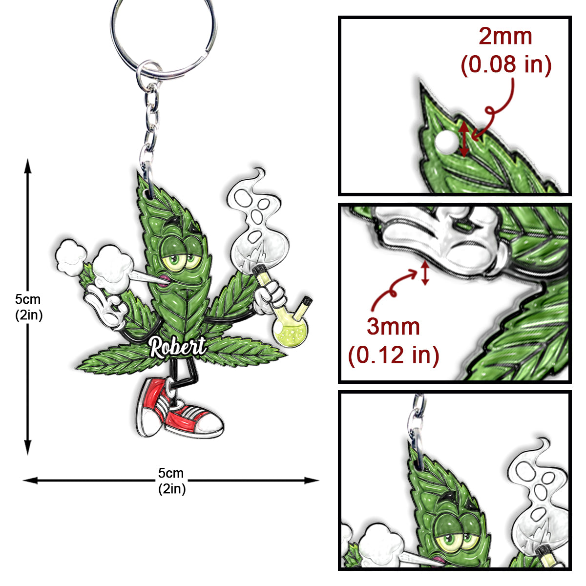 Cannabis - Personalized Weed Keychain
