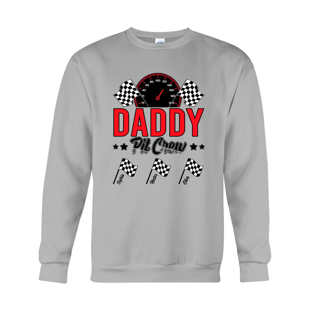 Daddy's Pit Crew Rennflaggen – Personalisiertes Renn-T-Shirt und Hoodie