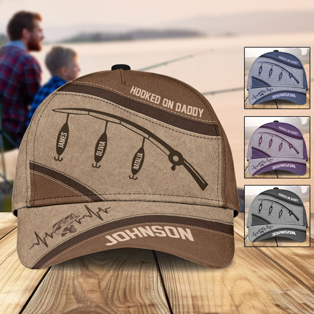 Hooked On Dad - Personalisierte klassische Vaterkappe