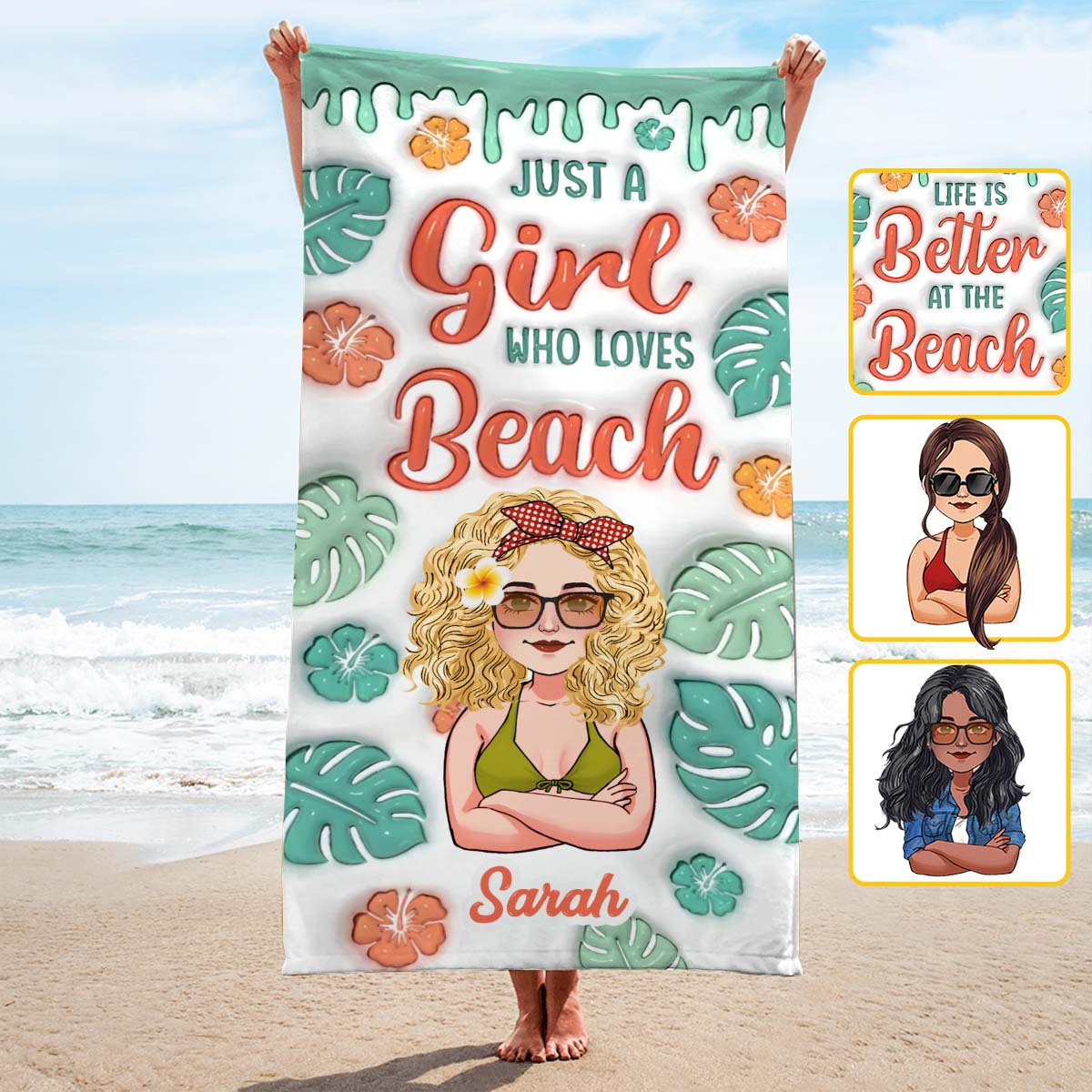 Life Is Better At The Beach - Personalized Sea Lover Beach Towel