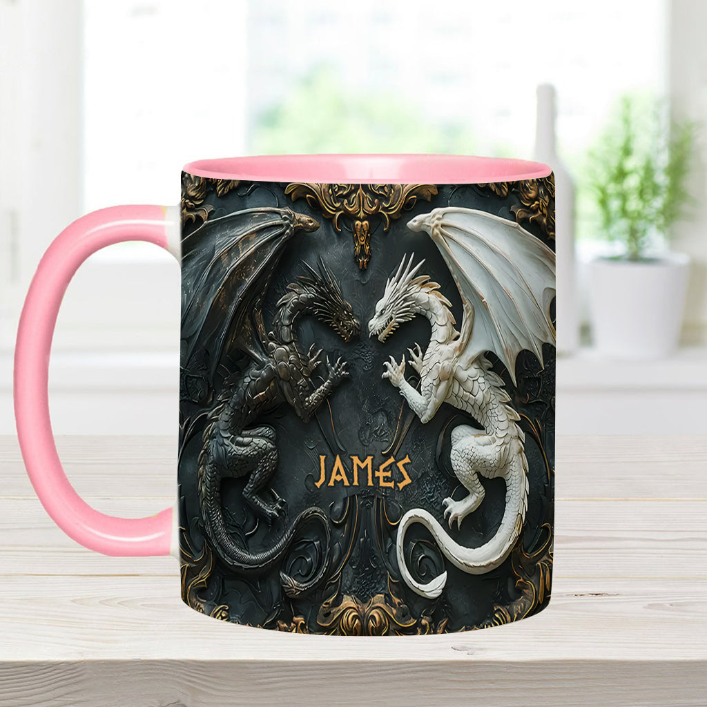 Personalisierte Tasse mit Drachenmotiv