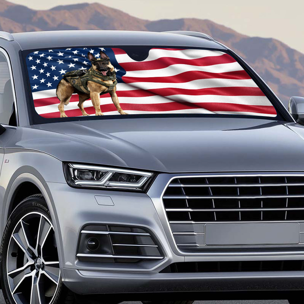 Back The Blue K9 – Personalisierter Sonnenschutz für Polizeiautos