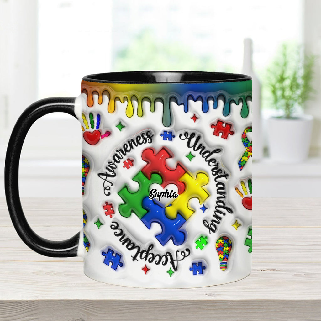 Autismus-Bewusstsein – Personalisierte Tasse mit Autismus-Motiv