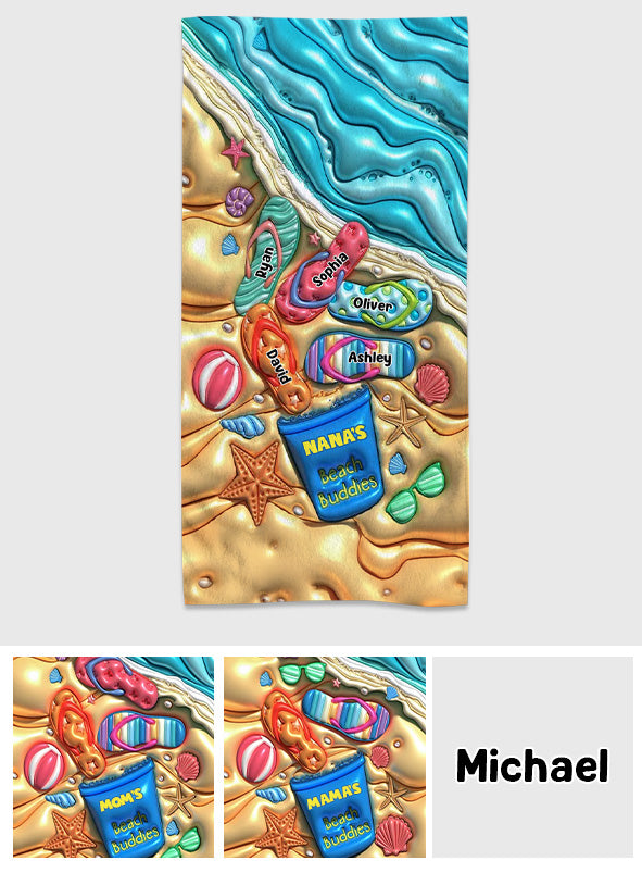 Nana's Beach Buddies – Personalisiertes Strandtuch für Oma