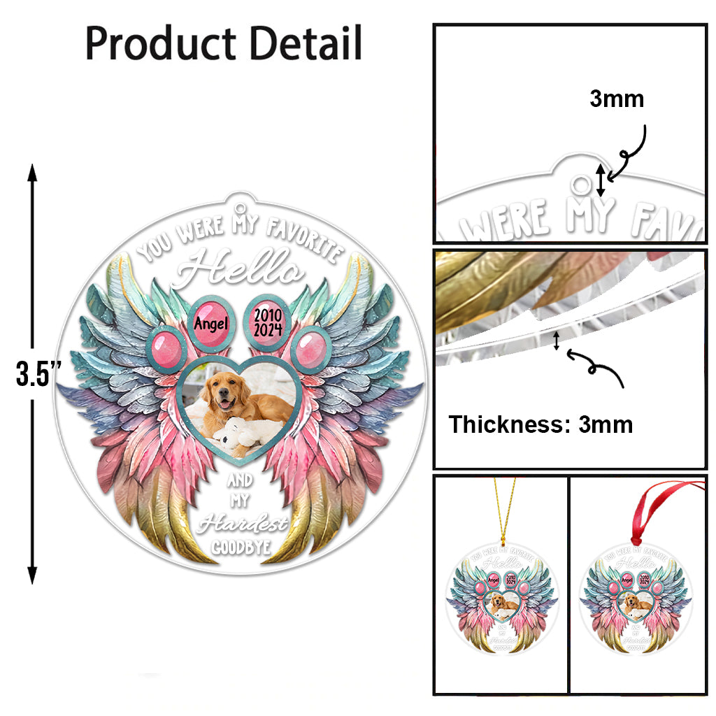 Du warst mein Liebling, mein schwerster Abschied – personalisierter Hunde-Anhänger in individueller Form
