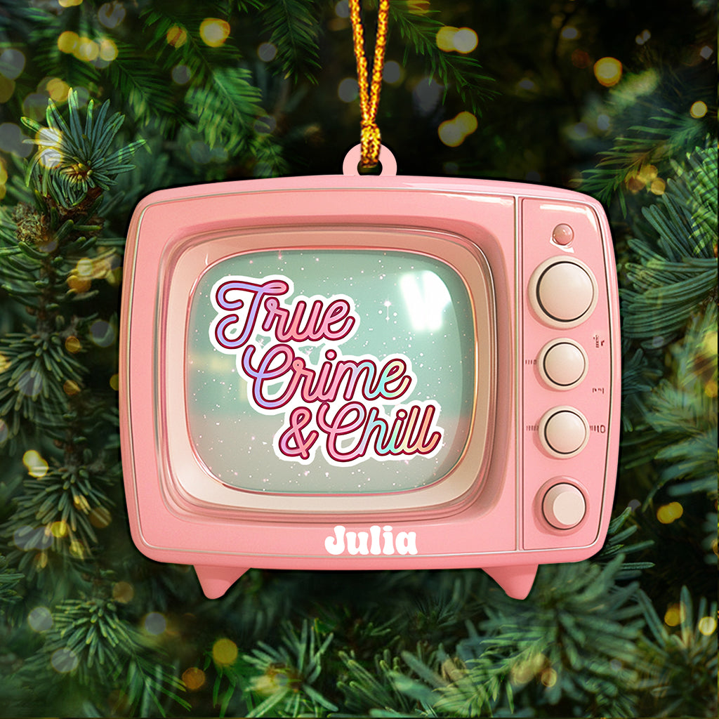True Crime & Chill, Pink TV – Personalisierter Weihnachtsschmuck