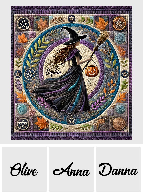 Beautiful Witch - Personalized Witch Quilt