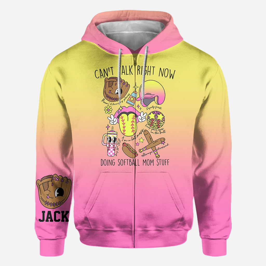 Softball-Mama-Artikel – Personalisiertes Softball-Shirt mit Allover-Print