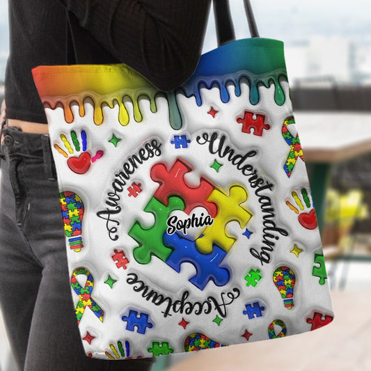 Autism Awareness - Personalized Autism Awareness Tote Bag
