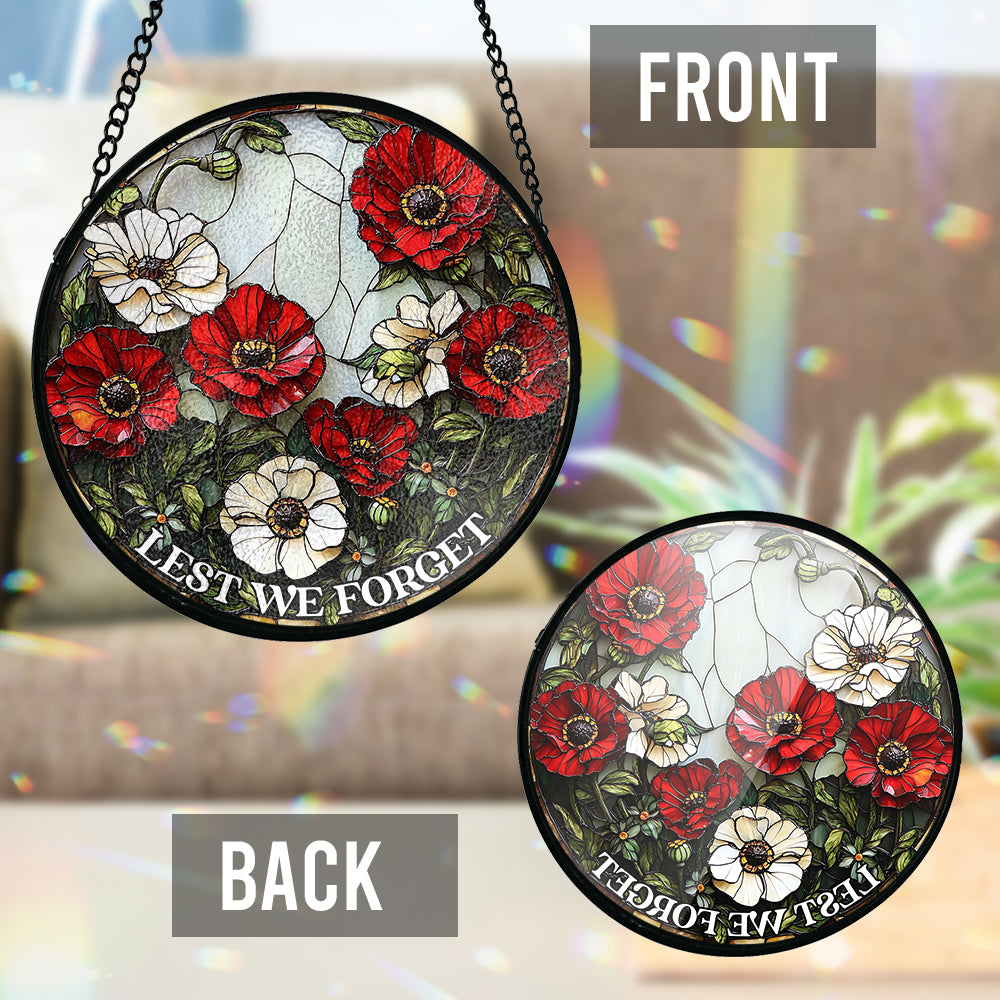 Zum Gedenken an die Gefallenen – Personalisierter Veteranen-Sonnenfänger aus Buntglas