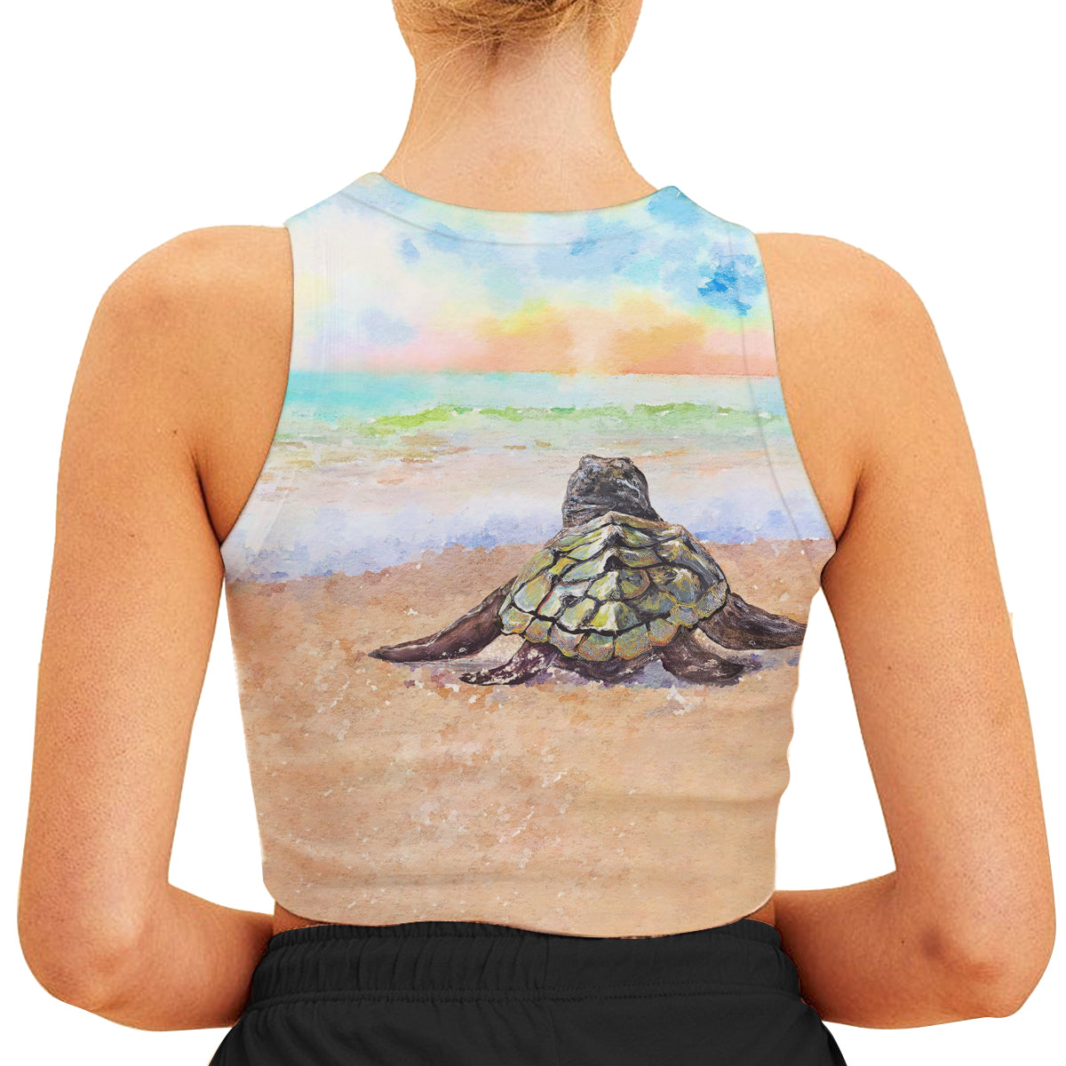 Ich liebe Schildkröten – personalisiertes Schildkröten-Crop-Top