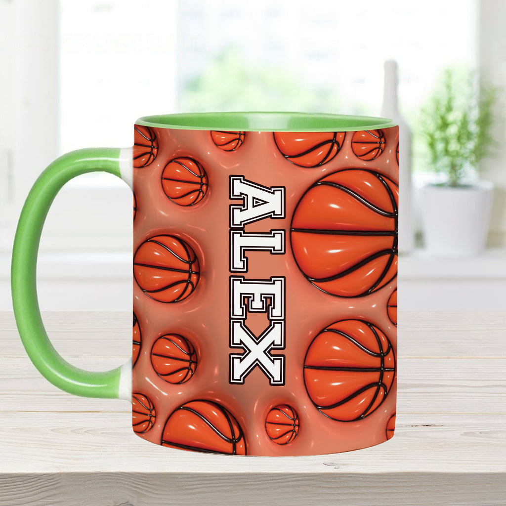 Personalisierte Tasse mit Basketballmotiv für Basketballfans