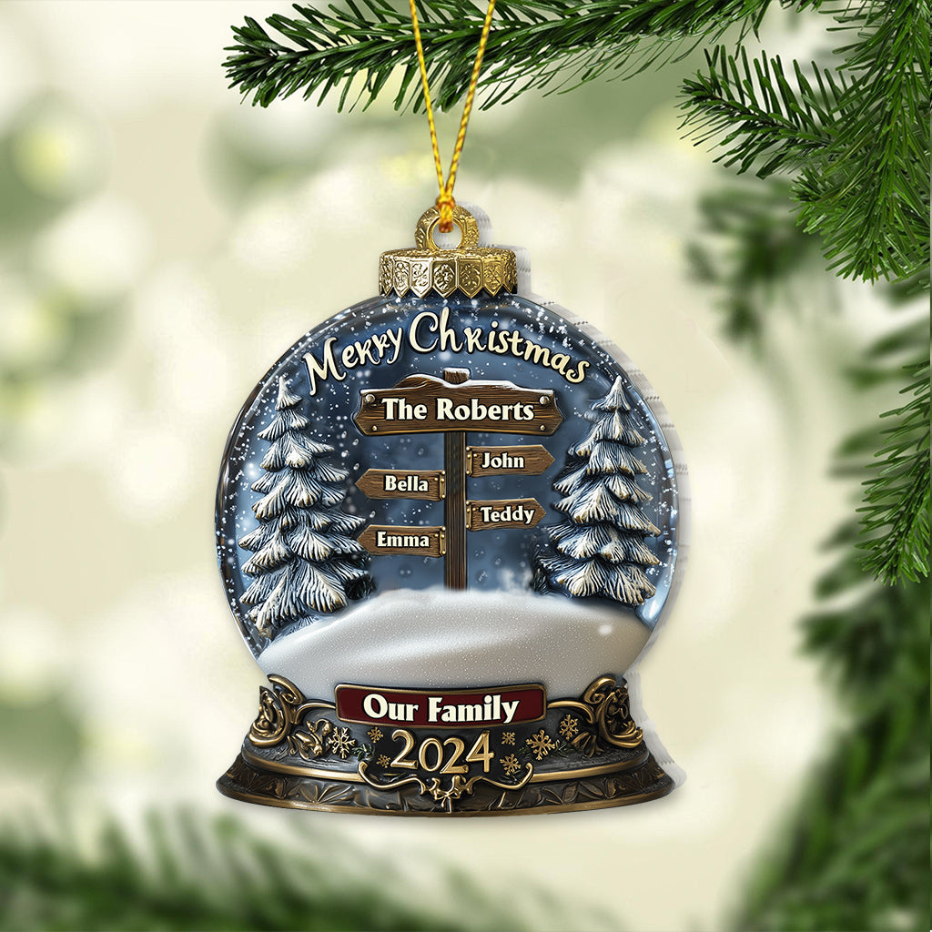 Merry Christmas 2024 - Personalized Family Ornament