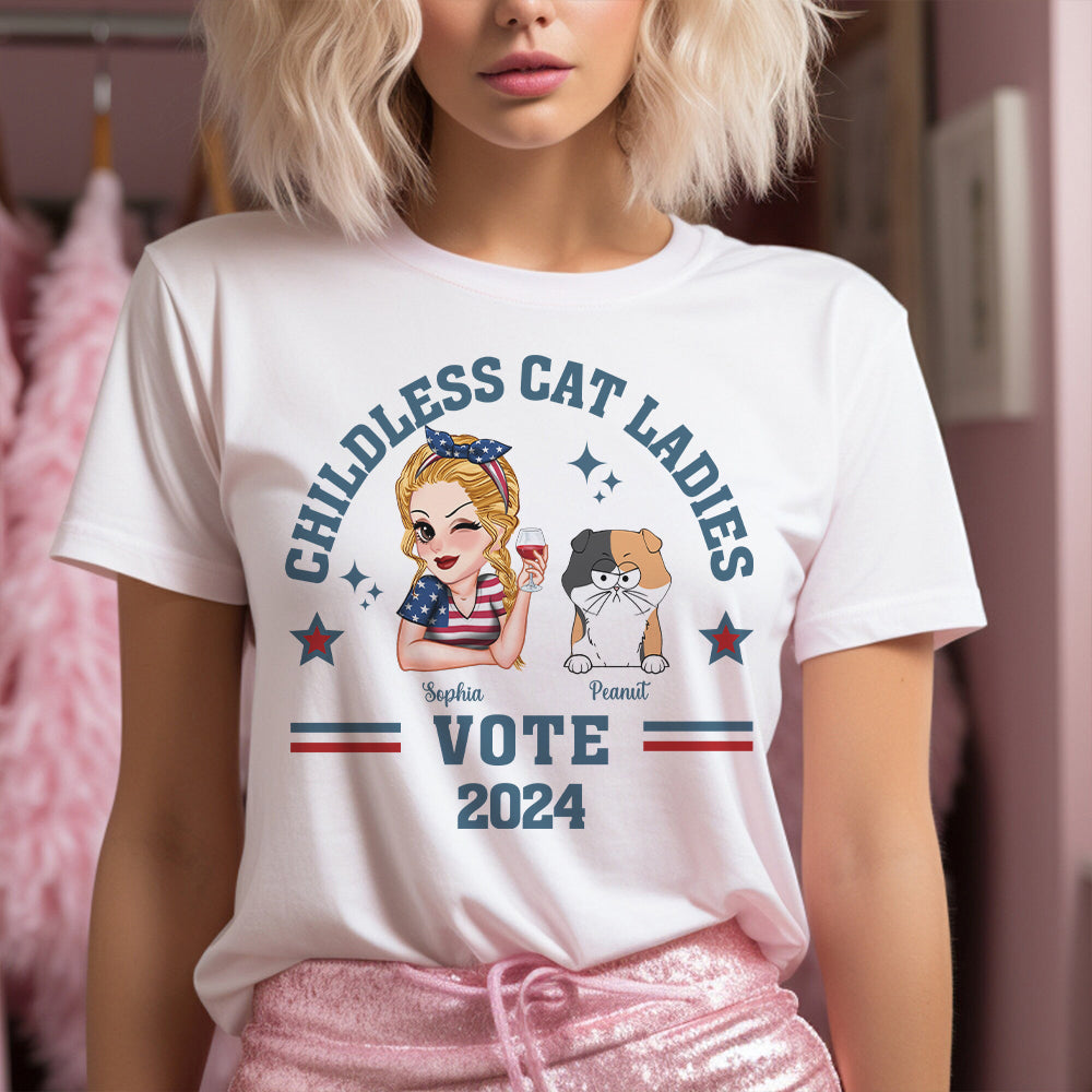 Kinderlose Katzenliebhaberinnen – Personalisiertes Katzen-T-Shirt und Hoodie