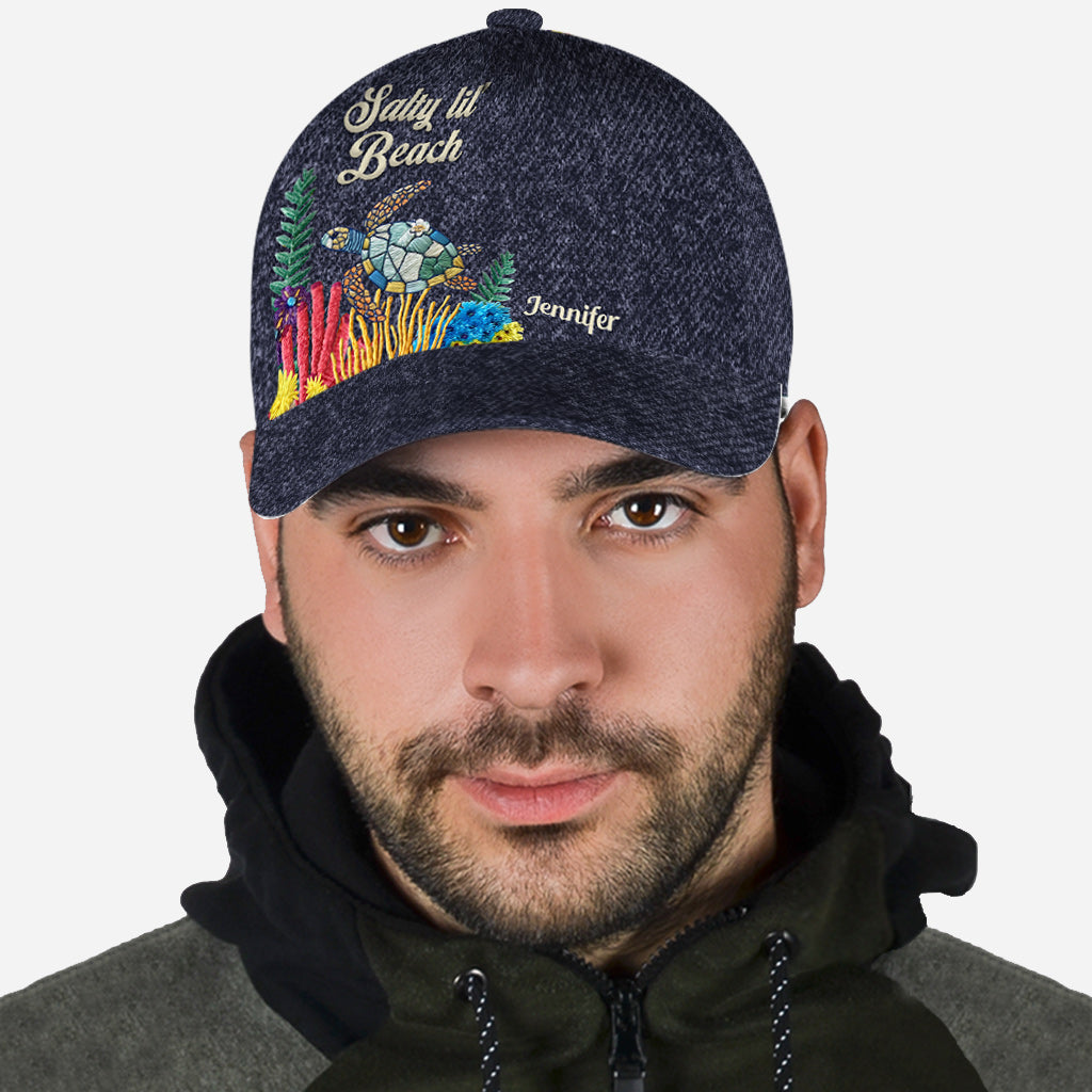 Salty Lil' Beach Seaweed - Personalized Turtle Classic Cap