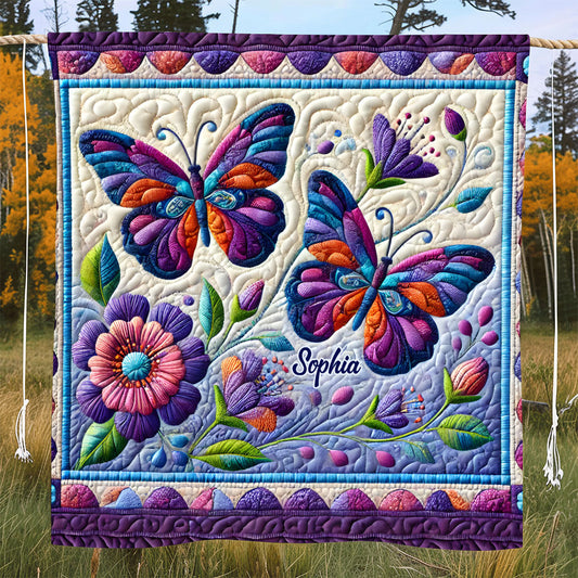 Beautiful Butterfly - Personalized Butterfly Quilt
