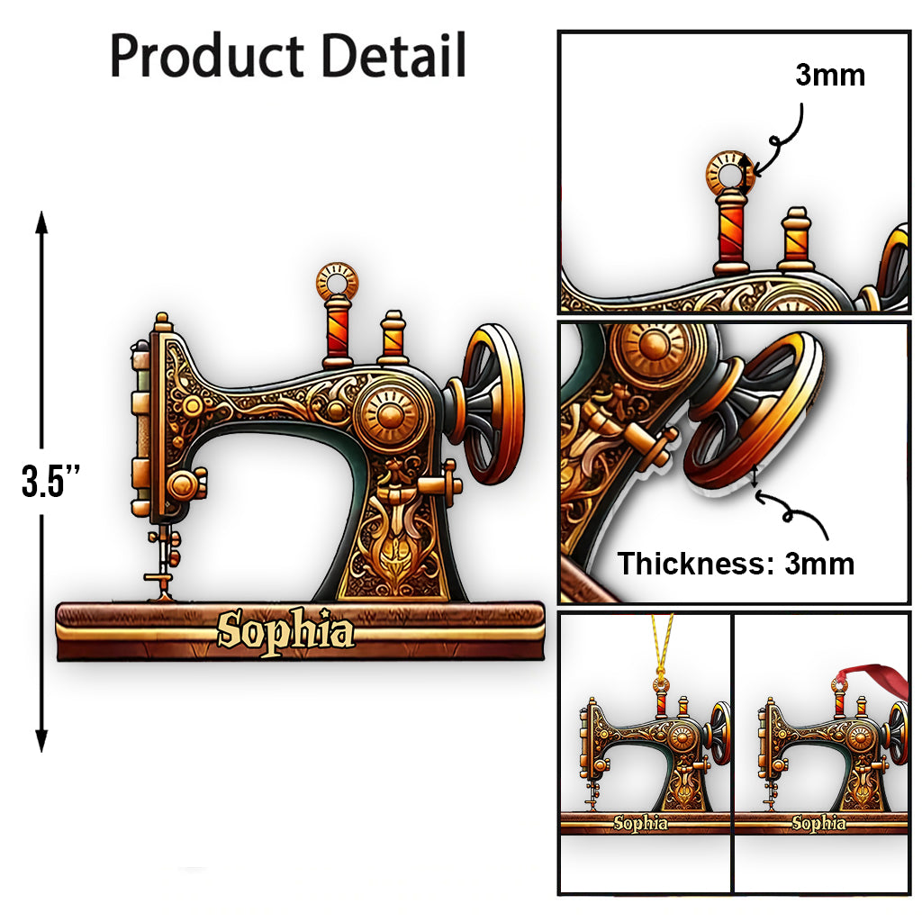 Bautiful Sewing Machine - Personalized Sewing Ornament