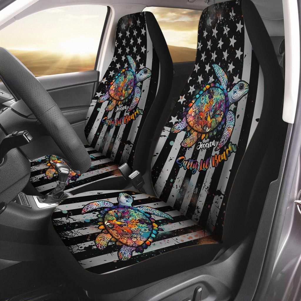 Salty Lil' Beach – Personalisierte Schildkröten-Sitzbezüge