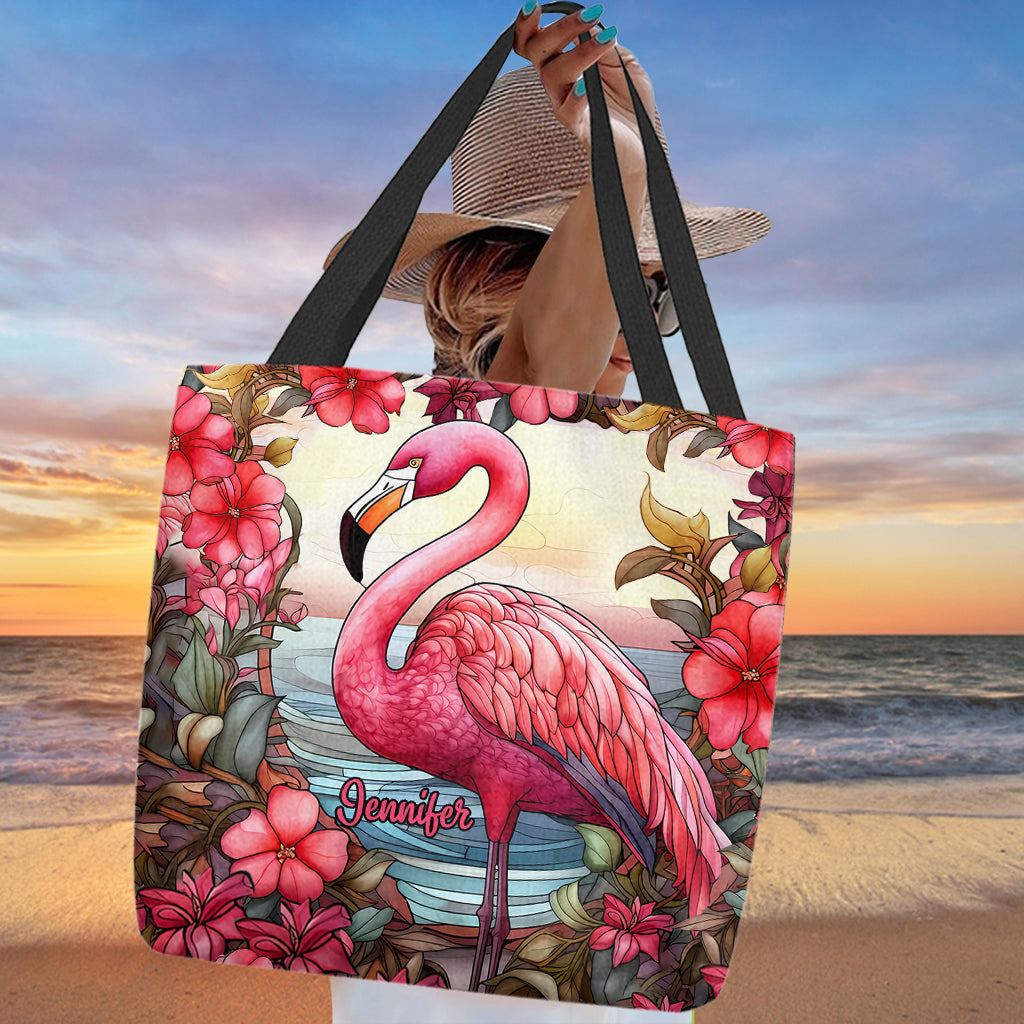 Flamingos lieben – Personalisierte Flamingo-Tragetasche