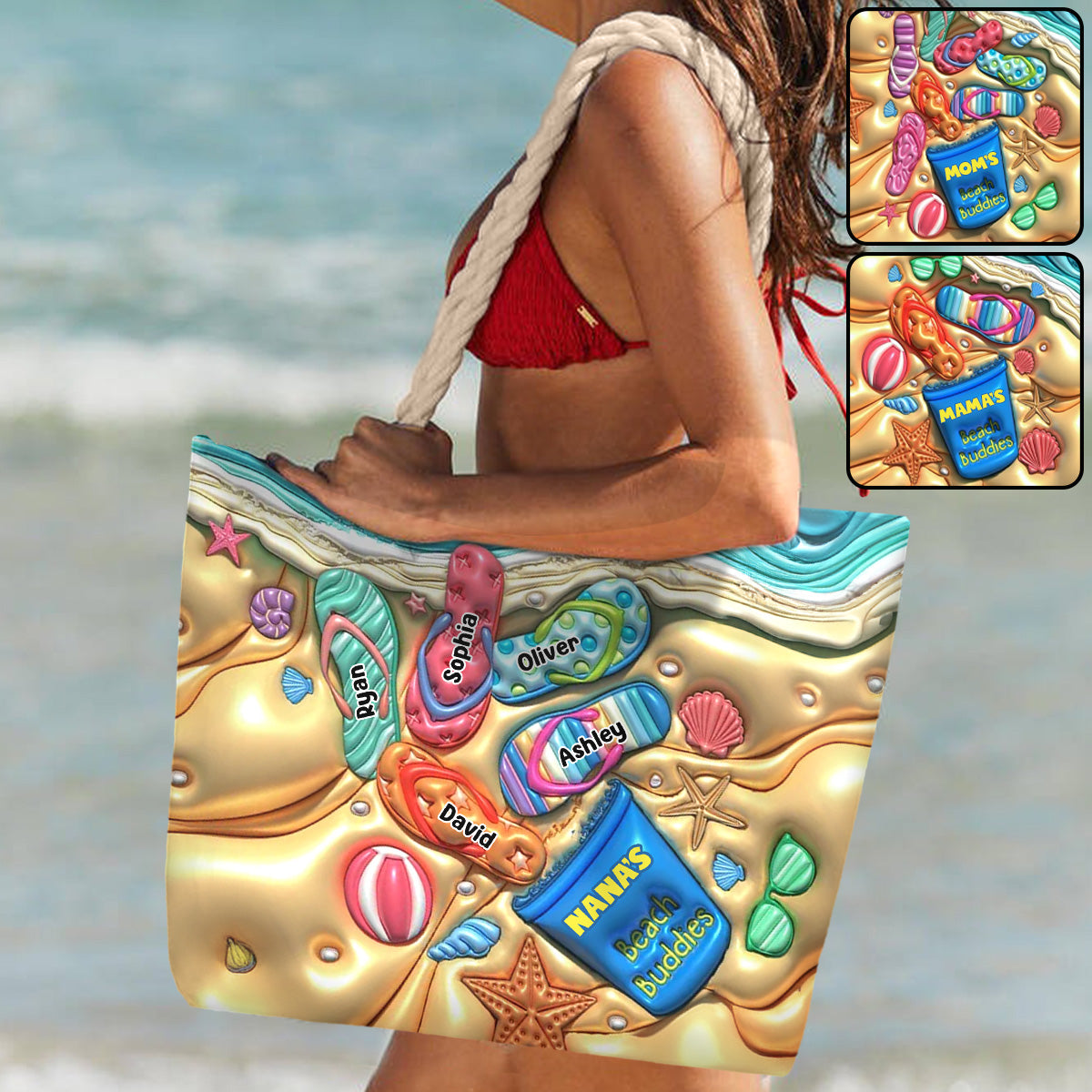 Nana's Beach Buddies – Personalisierte Strandtasche für Oma