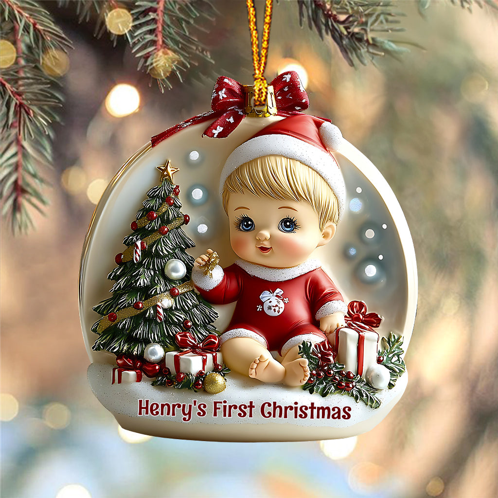Erstes Weihnachtsfest für Babys – Personalisierter Neugeborenen-Weihnachtsschmuck