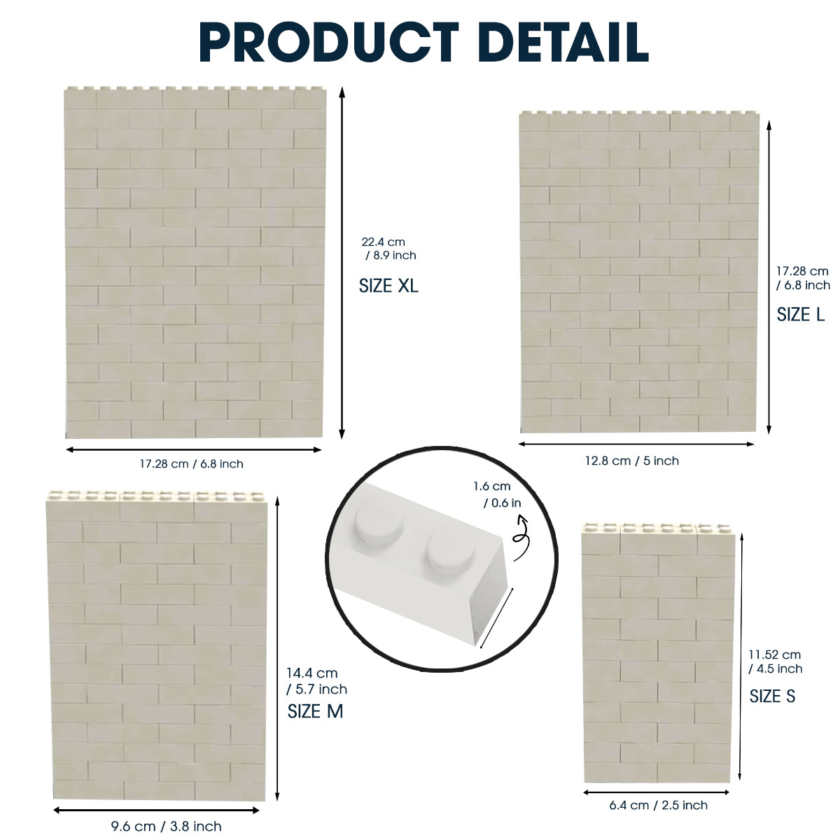 Und so bauten sie gemeinsam das Leben auf, das sie liebten – personalisierte Familien-Bausteine, einseitig, vertikal, rechteckig