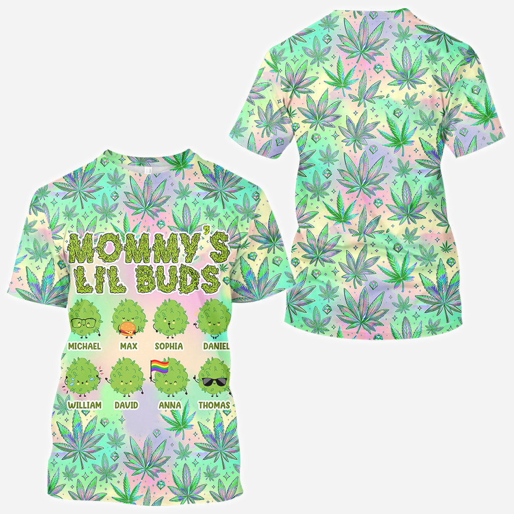 Mommy's Little Buds Dopest Mom Ever - Personalisiertes Weed-Shirt