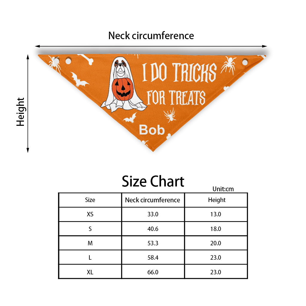 I Do Tricks for Treats - Personalized Dog Pet Bandana