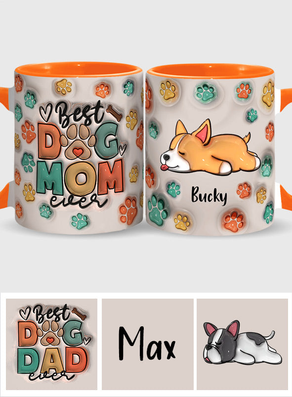 Best Dog Mom Ever - Personalized Dog Accent Mug
