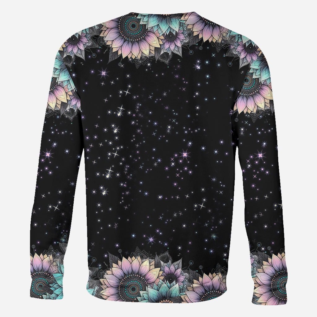 Zero F Given Pink Blue Sunflower - Personalisiertes Totenkopf-Shirt