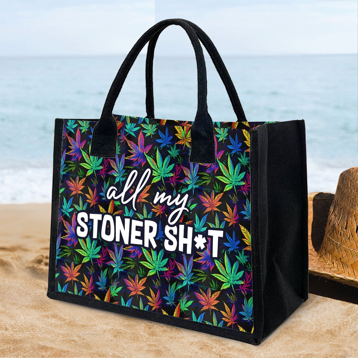 All My Stoner Shite - Personalized Weed Canvas Tote Bag