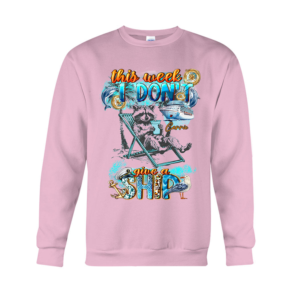 Diese Woche ist mir das Schiff egal – Feral Girl Summer – Personalisiertes Kreuzfahrt-T-Shirt und Hoodie