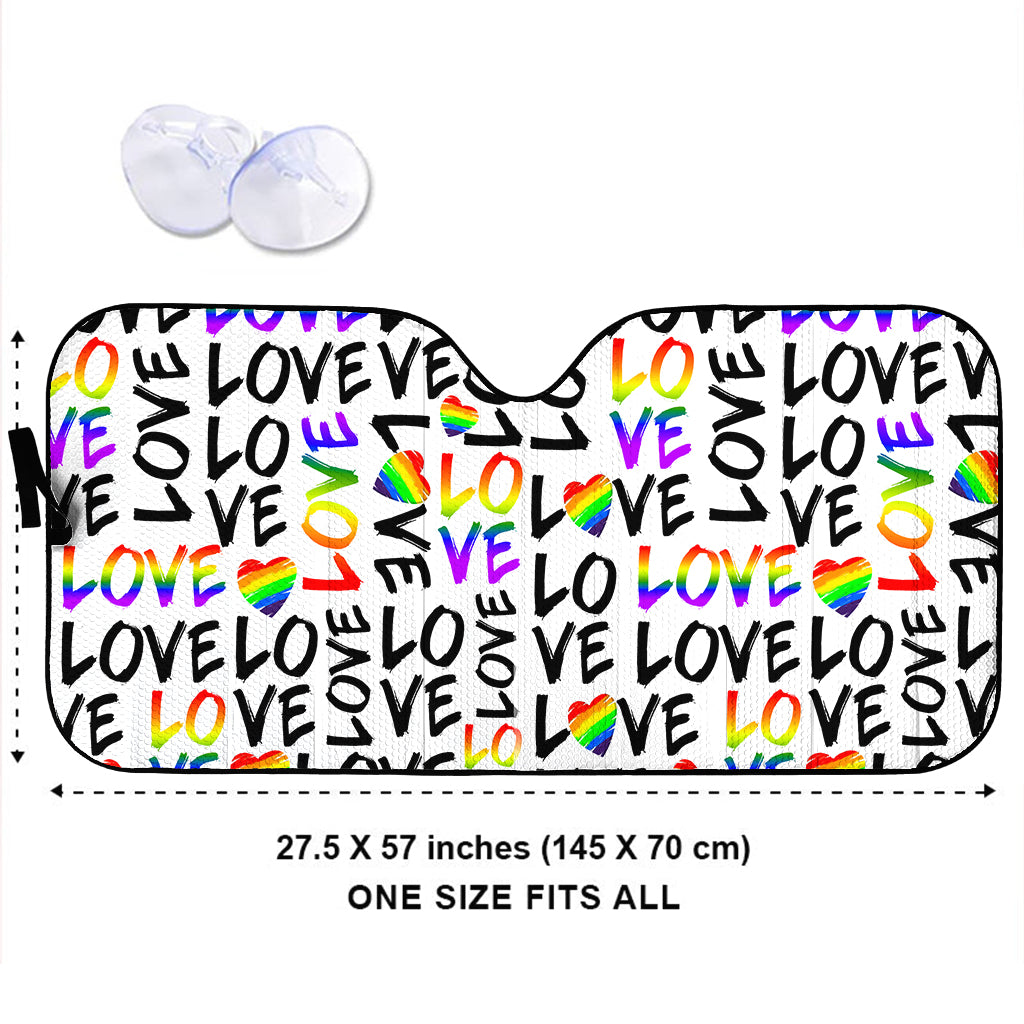 Love is Love - LGBT Support Car Sunshade