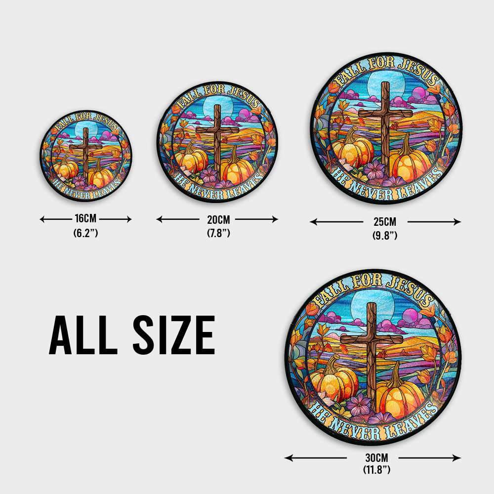 Verliebe dich in Jesus, er verlässt dich nie – Christlicher Glasfenster-Sonnenfänger