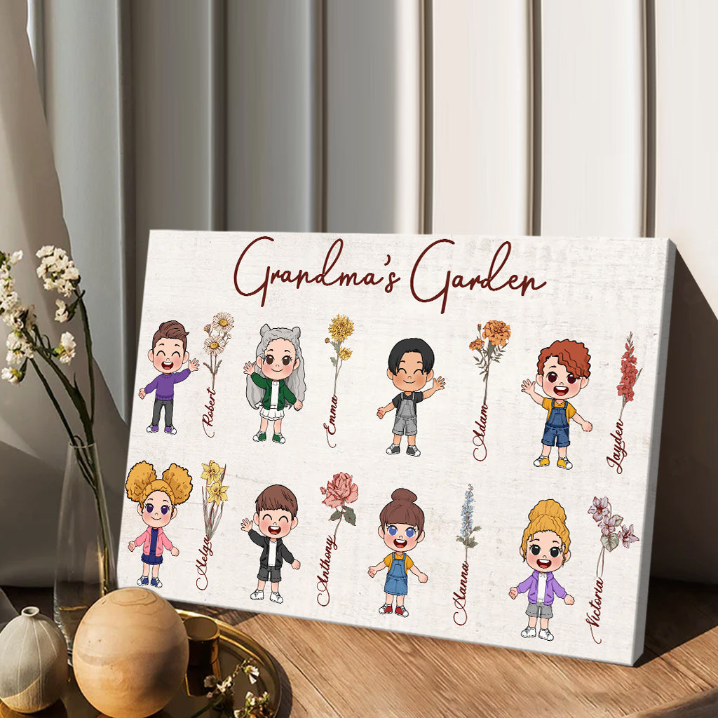 Omas Garten – Personalisierte Leinwand und Poster für Oma